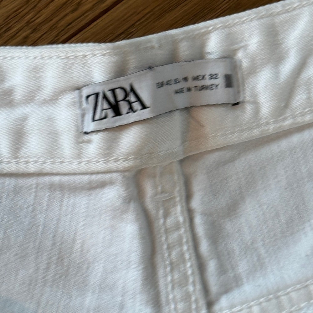 Zara White Wide-Leg Women's Jeans - Size 10 - Picture 3 of 7